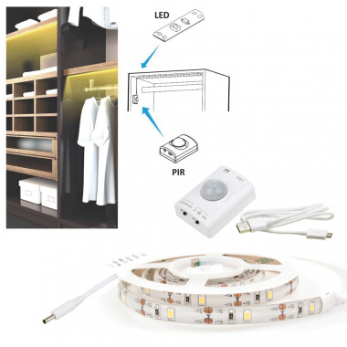 Product of LED Strip 3.7V DC 30LED/m 1m IP20 with Motion Sensor & Rechargeable Battery