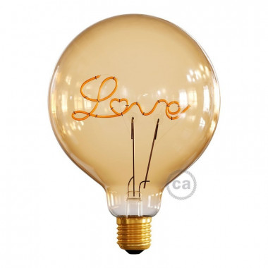 5W E27 G125 Love Creative-Cables Model CBL700232 Dimmable Filament LED Bulb (Upright)