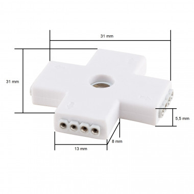 Product van X-type Connector voor RGB LED strips 12V