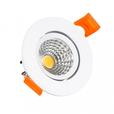 Faretto Downlight LED 5W COB Orientabile Circolare Bianco Foro Ø 70mm CRI92 Expert Color