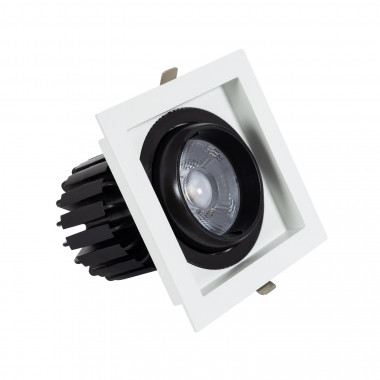 LED-Downlight Strahler 18W COB Schwenkbar 360º Eckig Schnitt 125x125 mm CRI90 Expert Color Anti-Flicker