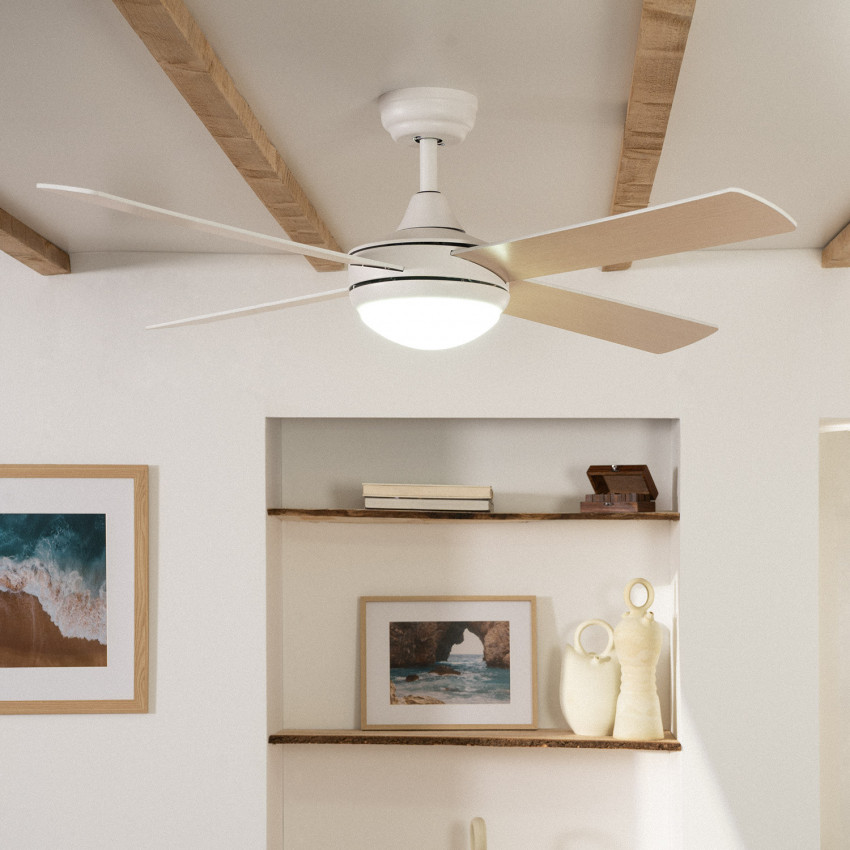 Product of White Wooden 132cm Baffin LED Ceiling Fan with DC Motor