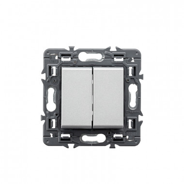 Doppel-Wechselschalt-Mechanismus Einpolig 10AX Aluminium LEGRAND Valena Next 741345
