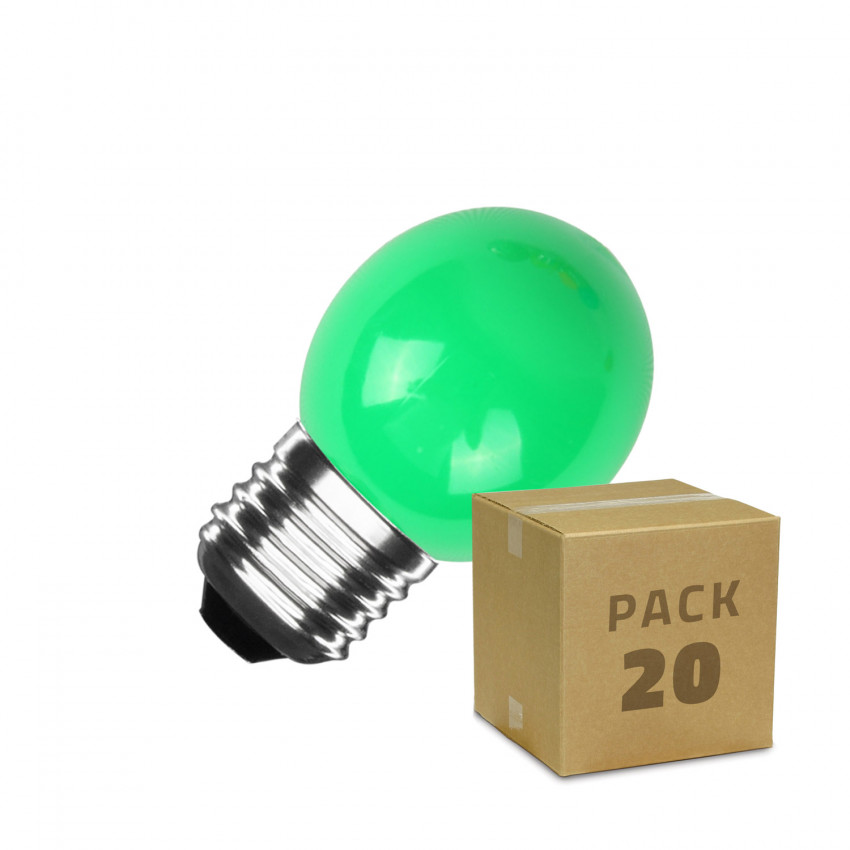 Product van Pack 20St LED Lampen E27 3W 300 lm G45 Monocolor