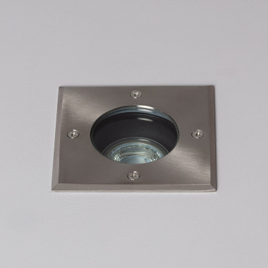 Venkovní Vestavný LED Reflektor Čtvercový Pozemní z Nerezové Oceli 1xGU10