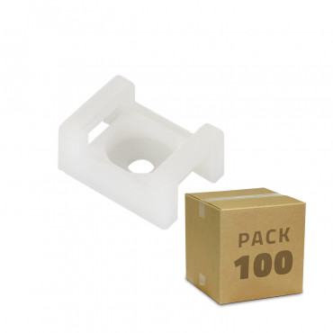 100er Pack Halterung für Kabelbinder - Ledkia
