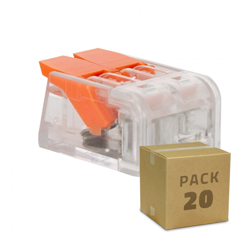 Produkt von 20er Pack Schnellverbinder 2 Eingänge für Elektrokabel 0.08-4 mm²
