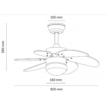 TECHBREY Ventilatore da Soffitto con luce LED Neil Legno, 3 pale in legno,  corpo in acciaio inox, silenzioso, 6 velocità, telecomando, diametro 107  cm, motore DC : : Casa e cucina