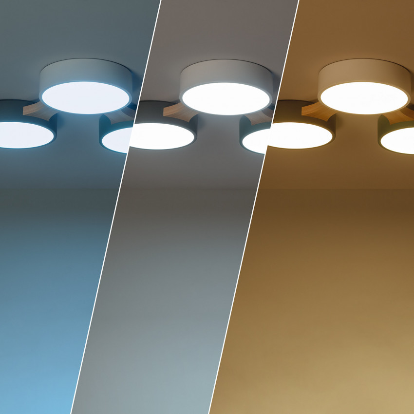 Produkt od Přisazené Stropní LED Svítidlo 30W Sams ze Dřeva a Kovu CCT dle Výběru