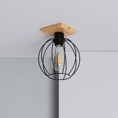 Topka Wood & Metal Ceiling Lamp