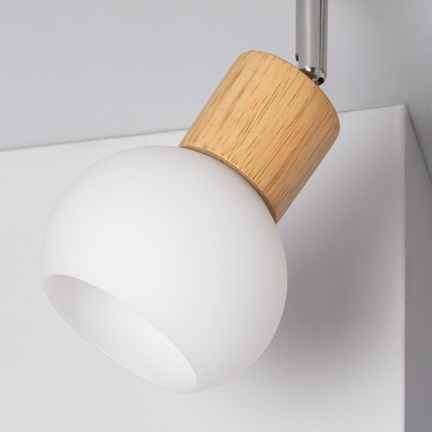 Product of Komori 4 Floodlight Wood and Metal Ceiling Lamp
