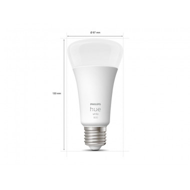 Ampoule LED Intelligente E27 15.5W 1600 lm A67 PHILIPS Hue White