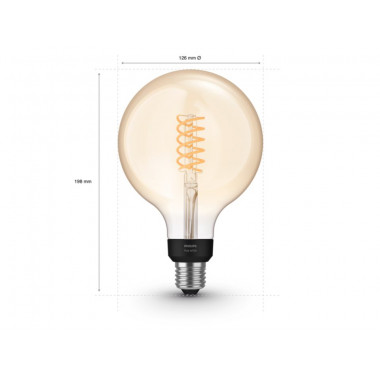 Product of PHILIPS Hue E27 G125 7W White Filament LED Bulb