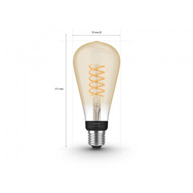 Produkt von LED-Glühbirne Filament E27 7W 550 lm ST72 PHILIPS Hue White Edison