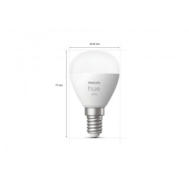 Product van Pack 2St LED Kogellamp E14 White P45 7W PHILIPS Hue