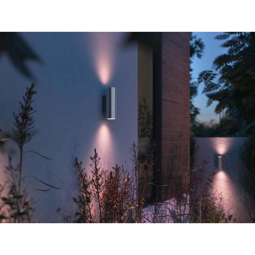 Product of PHILIPS Hue Appear 2x8W Outdoor LED Wall Light White Color 