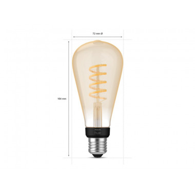 Product of 7W E27 ST72 550 lm LED Filament Bulb White Ambiance PHILIPS Hue