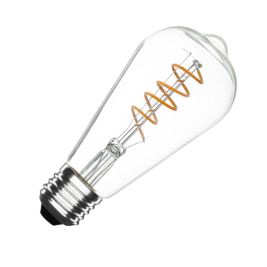 Product of ST64 E27 4W Big Lemon Spiral Filament LED Bulb (Dimmable)  