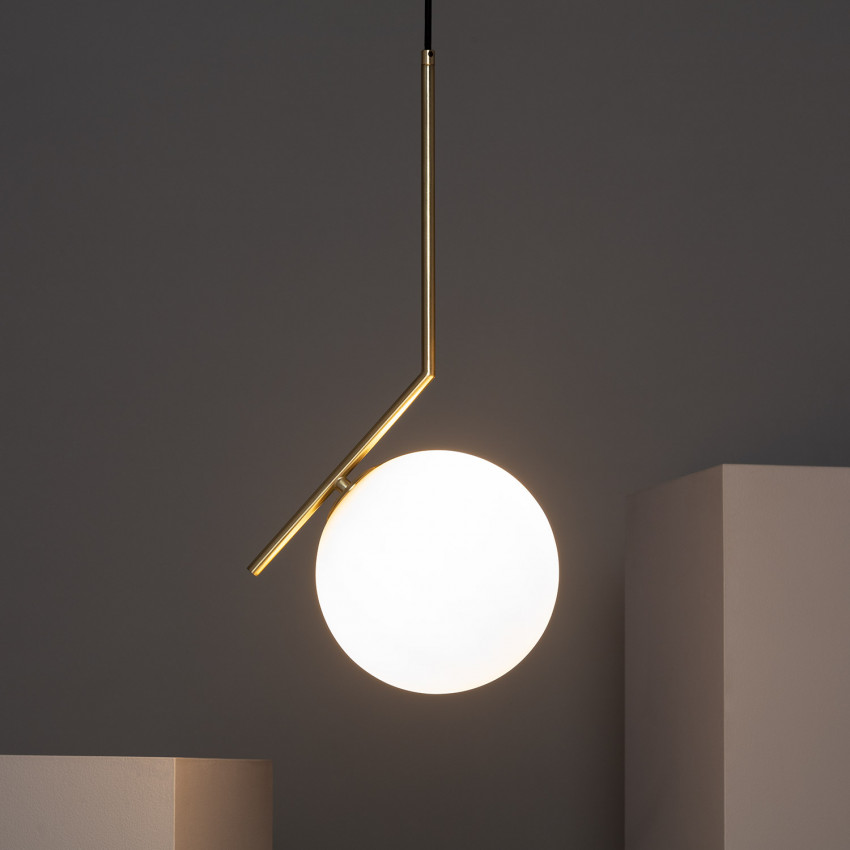 Product van Hanglamp van Metaal en Glas Moonlight