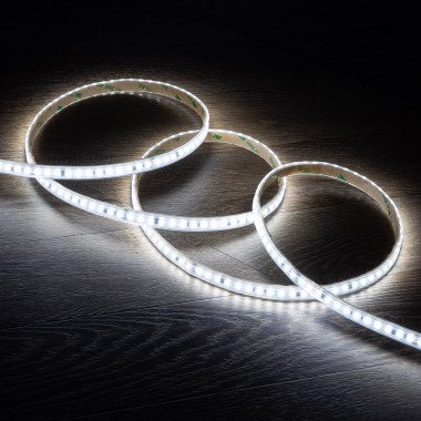 Ruban LED Dimmable 220V AC Auto-Redressement 120LED/m Blanc Froid IP65 High Lumen sur Mesure Largeur 12mm Coupe tous les 10cm