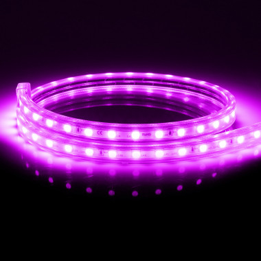 Product van LED Strip Violet Dimbaar 220V AC 60 LED/m 50m In te korten om de 100cm Breedte 14mm