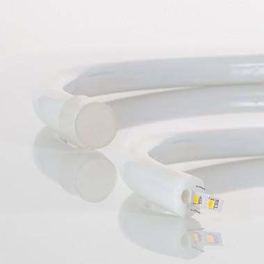 Product van Neon LED Strip  Rond Dimbaar Flexibel 360 220V AC 120 LED/m IP67 Warm Wit Op Maat op de 100cm