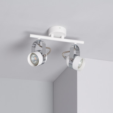Witte verstelbare Sinner plafondlamp met 2 spotlights