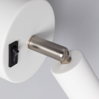 Applique Orientable Aluminium Oasis 1 Spot Blanc avec Interrupteur - Ledkia