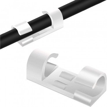 Product Pack 20 Grapas Clip Autoadhesivo Organizador Para Cable Ø 10mm