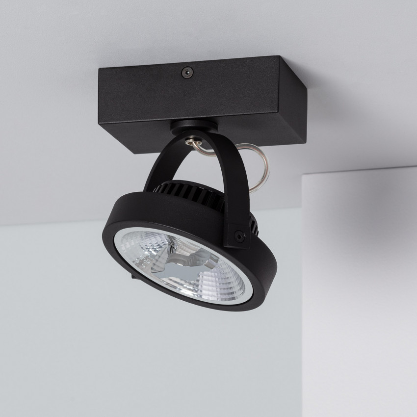 Product of Adjustable 15W AR111 CREE LED Surface Spotlight in Black (Dimmable)