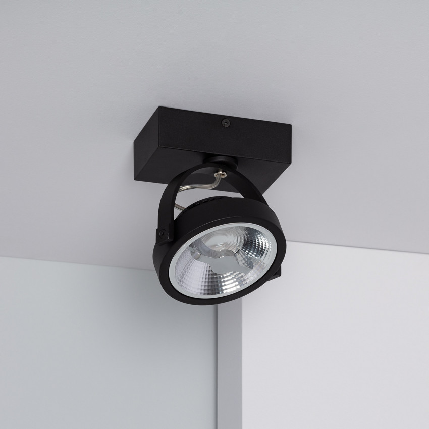 Product van LED Spot 15W Opbouw Richtbaar AR111 Black Dimbaar Cree 