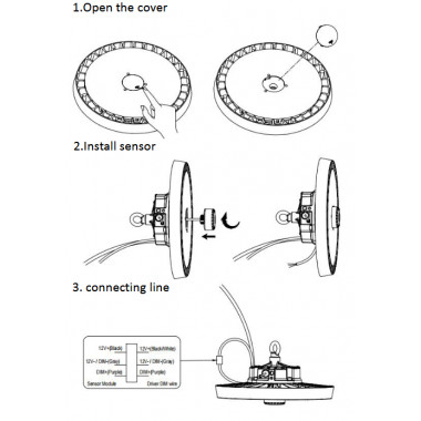 Produkt von Sensor de Movimiento PIR y Lumínico IP65 para Control Remoto UFO HBS Y HBF