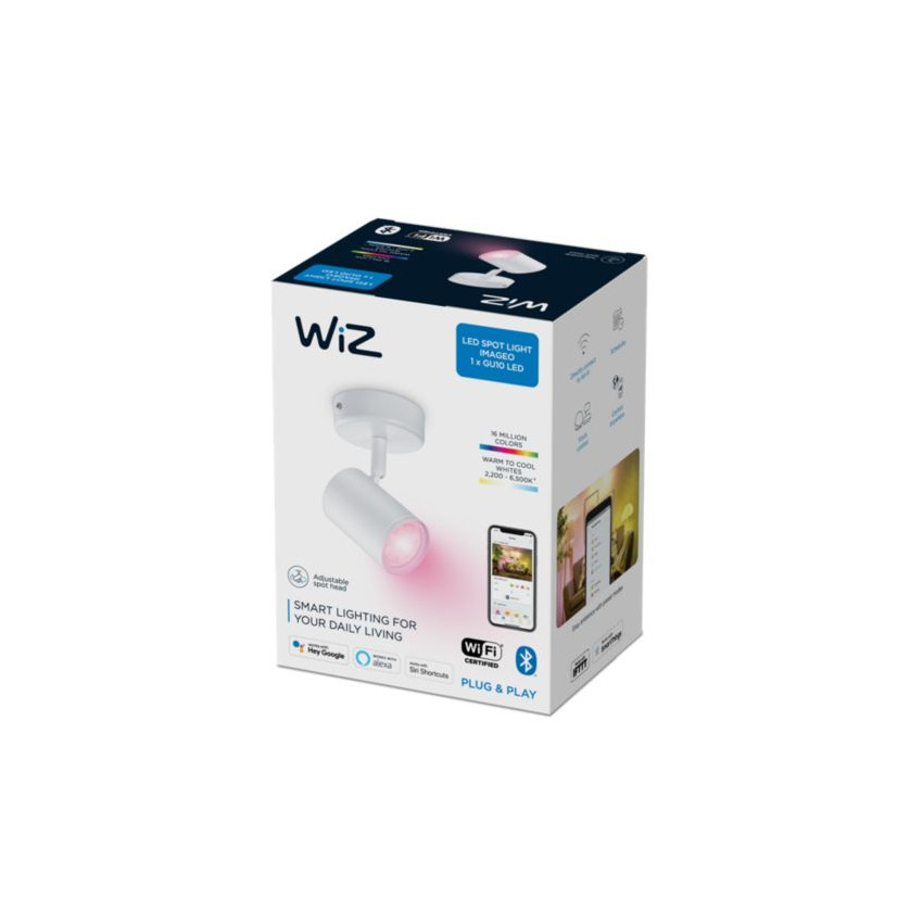 Product of WiZ Imageo Dimmable RGB Smart Wifi + Bluetooth 4.9W Single Spotlight LED Wall Lamp
