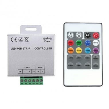 Controller LED-Streifen RGB 12/24V, Dimmer über RF-Fernbedienung  20 Tasten