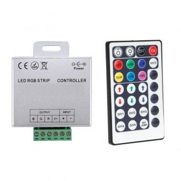 Product Contrôleur Variateur Ruban LED 12/24V DC RGB avec Télécommande RF High Power
