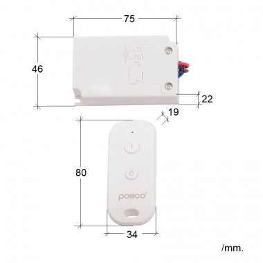 Produit de Interrupteur Simple avec Contrôle Télécommande RF