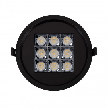 Product of Black Circular 30W LED Downlight (UGR17) Ø 205mm Cut-Out