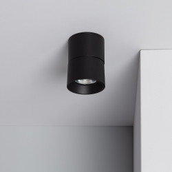 New Onuba Aluminium 7W Black Round LED Ceiling Lamp