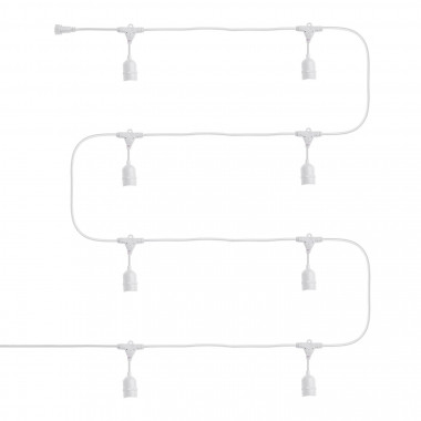 Produkt von Girlande Aussen mit 8 E27 Lampenfassungen 5.5m Weiss IP65