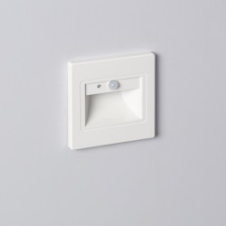 1.5W Bark Recessed Wall LED Spotlight with PIR and Twilight Sensor in White