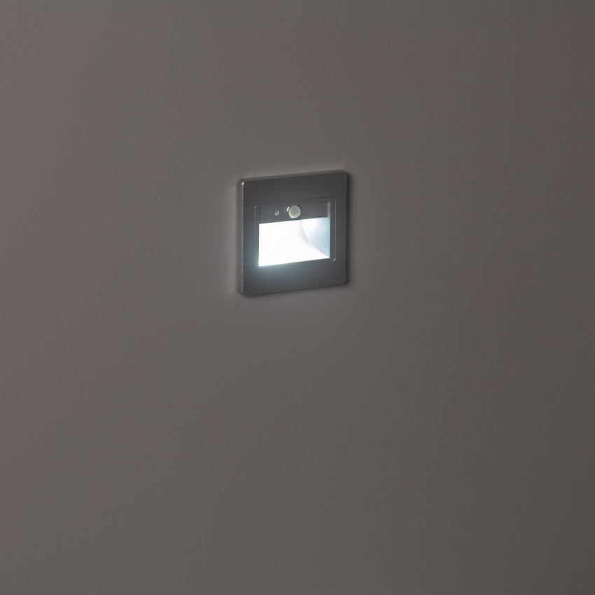 Product van LED Wandlamp Inbouw Bark Grey 1,5 W met PIR Sensor 