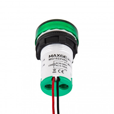 Product of MAXGE Luminous Indicator with 20-500V Voltmeter and 0-100A Ammeter Ø22mm