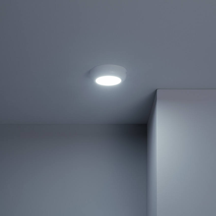 Product van Plafondlamp 6W LED Metaal Rond Wit Design  Ø125 mm
