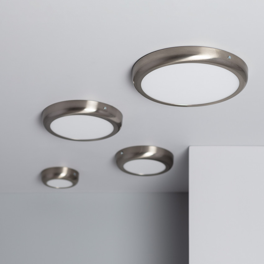 Product van PlafondLamp 6W LED Metaal Rond Silver Design  Ø120 mm