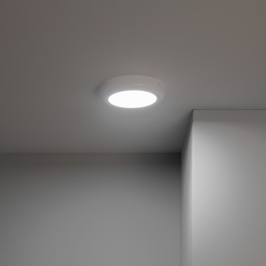 Plafonnier LED Rond 12W Métal Design White Ø180mm - Ledkia