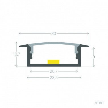 Produkt od Vestavný Hliníkový Profil se Souvislým Krytem pro Dvojité LED Pásky do 18mm