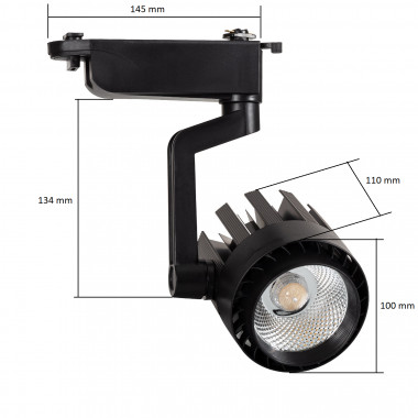 Product van Spotlight Dora 30W LED zwart Eenfasige Rail