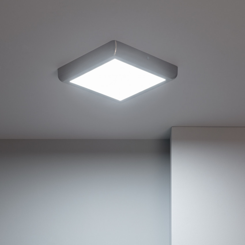 Product van Plafondlamp 18W LED Vierkant  Metaal Silver design   225x225 mm