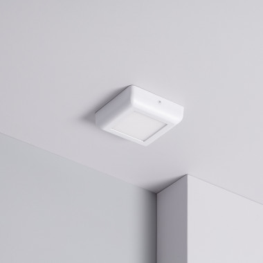 Vierkant wit design 6W LED opbouw paneel 122x122 mm