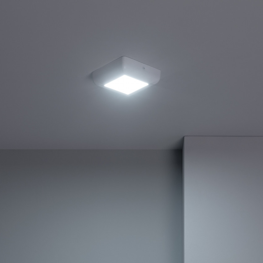 Produkt od Přisazené Stropní Čtvercové 6W LED Svítidlo 122x122 mm Kovový s Bílým Designem_x000D_ 